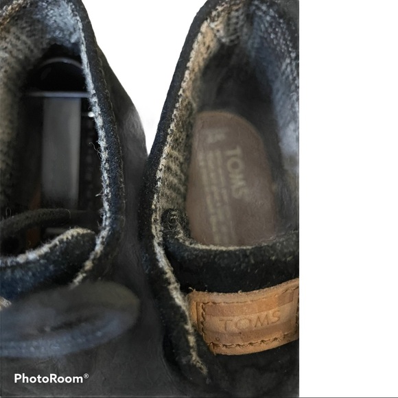 Toms wedge high heel boots black suede size 7 - Picture 7 of 11